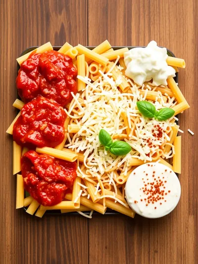 Best Ever Baked Ziti - ingredients preparation