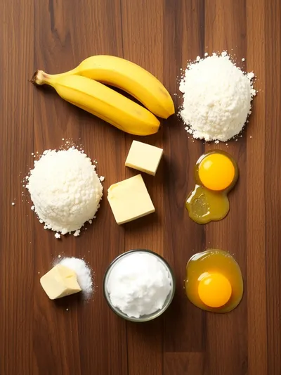 One Bowl Banana Bread - ingredients preparation