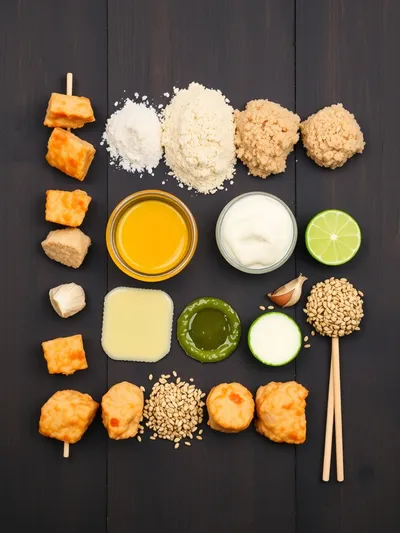Bang Bang Chicken Kabobs Recipe - ingredients preparation