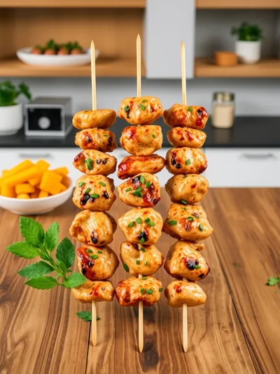 Bang Bang Chicken Skewers - ingredients preparation