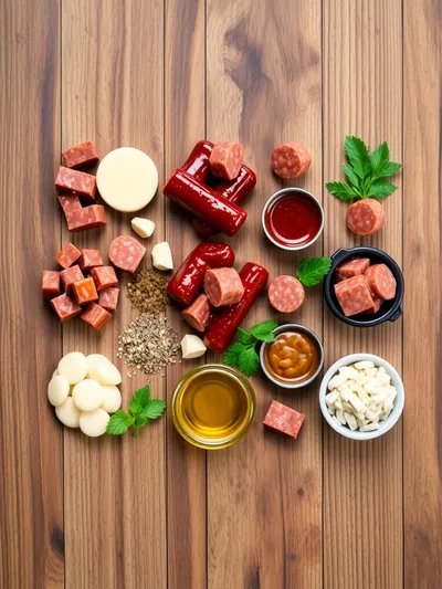 BBQ Beef Sausage Bites – Only 4 Ingredients - ingredients preparation