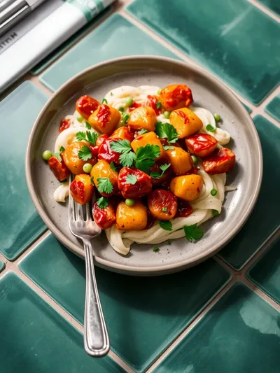 BBQ Chicken Potato Skillet - cooking process