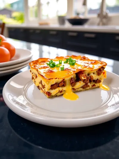Easy Beef Sausage and Egg Casserole - cooking process