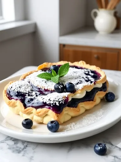 Blueberry Cream Cheese Puff Pastry - ready to serve