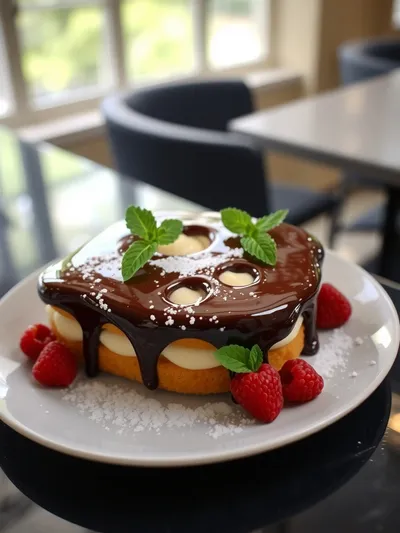 Boston Cream Poke Cake - cooking process