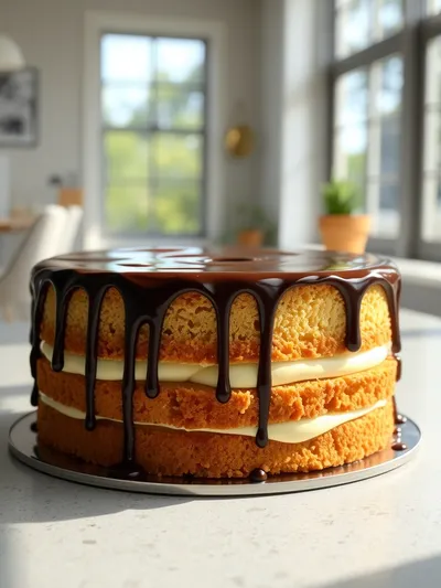 Boston Cream Poke Cake