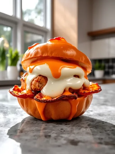 Buffalo Chicken Bacon Mozzarella Bombs