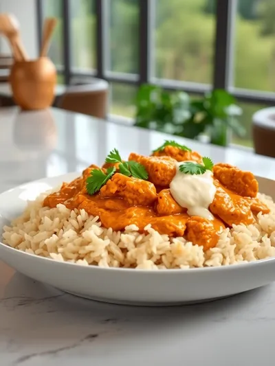 Butter Chicken and Rice – Easy One-Pan Recipe - ready to serve