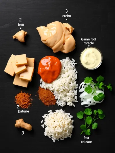 Butter Chicken and Rice – Easy One-Pan Recipe - ingredients preparation