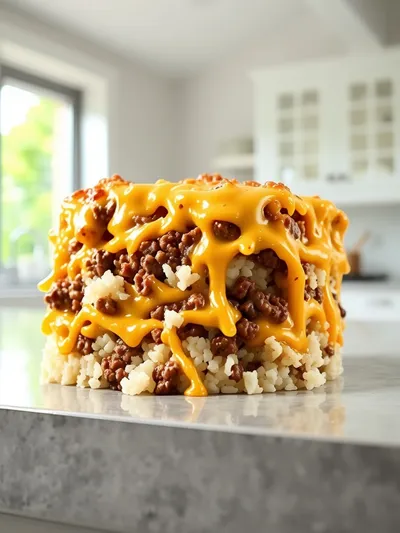 Cheesy Ground Beef and Rice Casserole