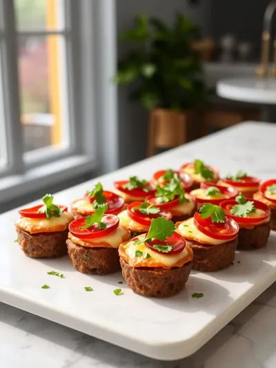 Cheesy Keto Beef Pepperoni Bites - ready to serve