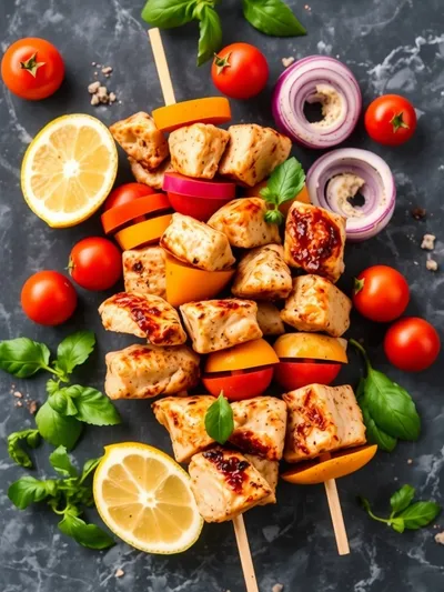 Chicken Kabobs – Quick & Easy Recipe - ingredients preparation
