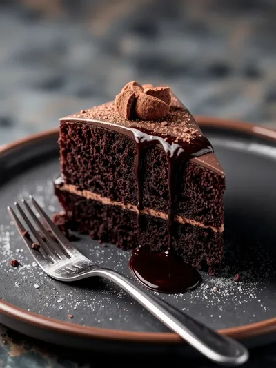 Chocolate Coffee Cake - ready to serve