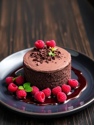 Chocolate Raspberry Cake Recipe - ready to serve