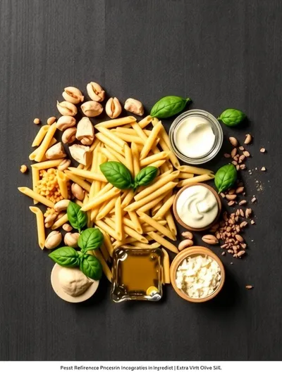 Creamy Pesto Chicken Pasta Skillet - ingredients preparation