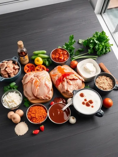 Crockpot BBQ Chicken - ingredients preparation