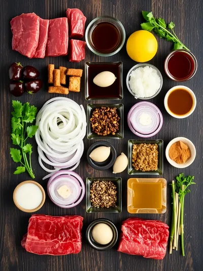 Easy Filipino Beef Barbecue Recipe - ingredients preparation