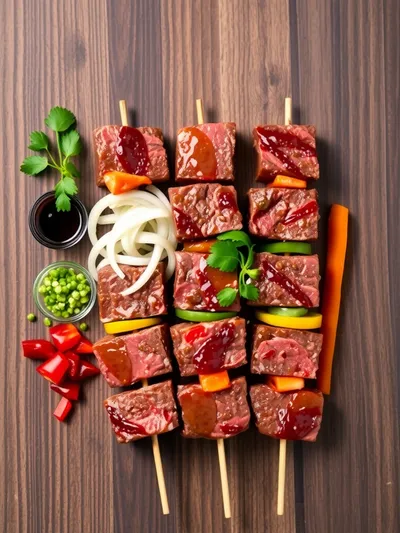 Filipino Beef BBQ Skewers – Quick & Easy Recipe - ingredients preparation