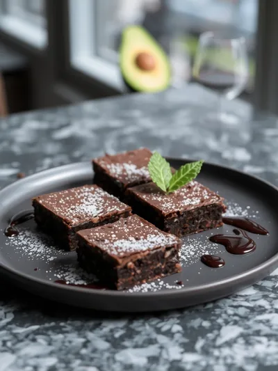 Flourless Avocado Brownies – Moist, Guilt‑Free Treat - ready to serve