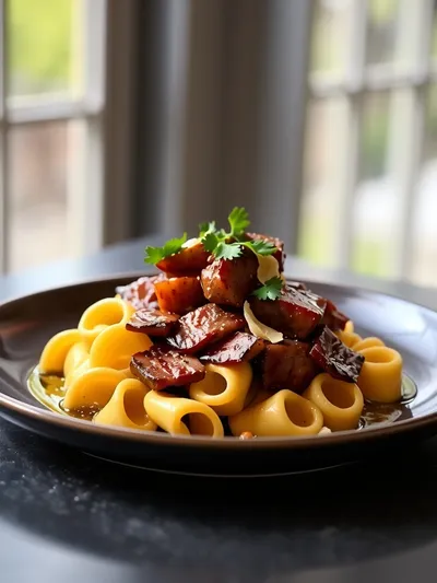 Garlic Steak Tortellini - ready to serve