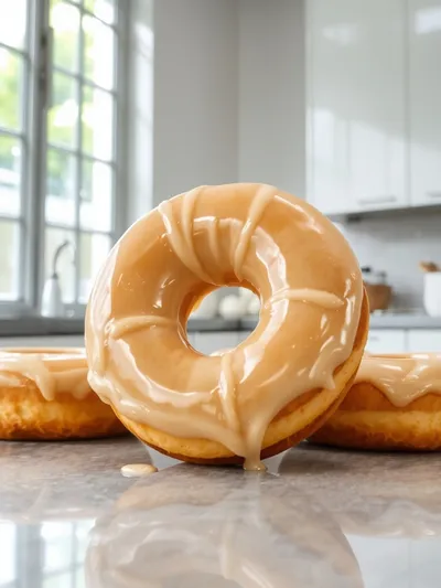 Glazed Donuts With Milk Bread Dough