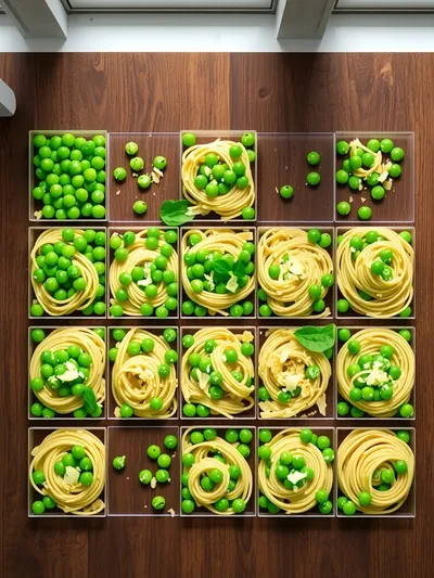 Green Pea Pasta – Quick & Easy Healthy Meal - ingredients preparation