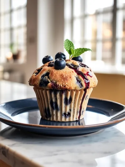 Healthy Blueberry Muffins – Diabetic-Friendly Breakfast - ready to serve