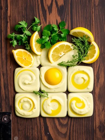 Herb Lemon Aioli – Easy Savory Dipping Sauce - ingredients preparation