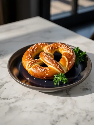 Homemade Soft Pretzels - cooking process