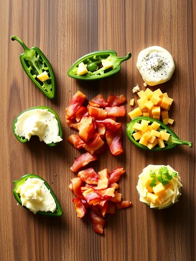 Jalapeno Poppers with Bacon – Easy Appetizer - ingredients preparation