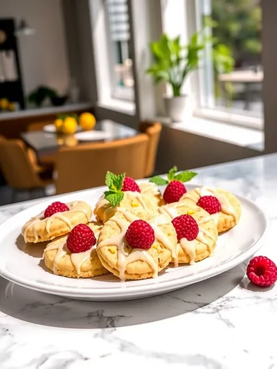Lemon Raspberry Cookies - cooking process