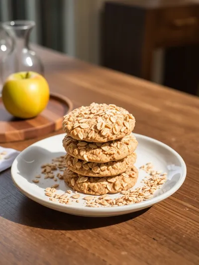 Low Sugar Applesauce Oatmeal Cookies – Healthy Snack - ready to serve