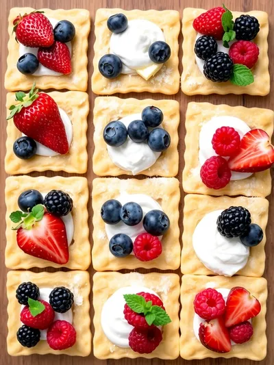 Mixed Berry Cream Pastries - ingredients preparation