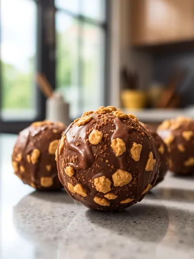 No-Bake Chocolate Peanut Butter Protein Balls