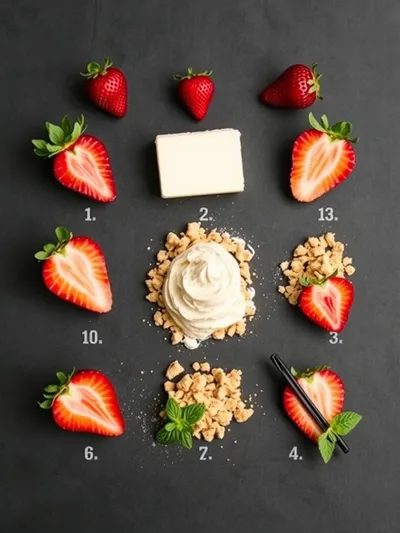 No-Bake Strawberry Cheesecake Parfait - ingredients preparation