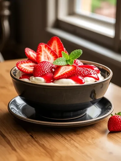 No-Bake Strawberry Cheesecake Parfait - cooking process