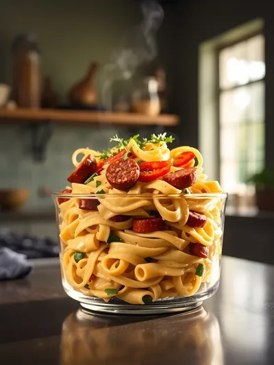 One Pot Creamy Cajun Chicken Sausage Pasta