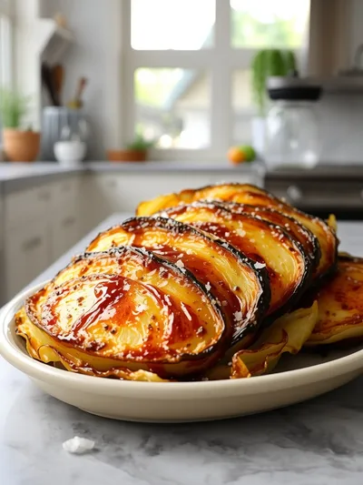 Oven Roasted Garlic Cabbage Steaks – Healthy & Easy