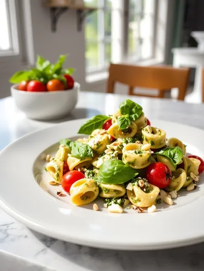 Pesto Tortellini Pasta Salad - ready to serve
