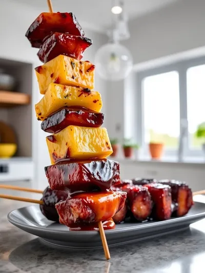 Irresistible Pineapple BBQ Beef Skewers