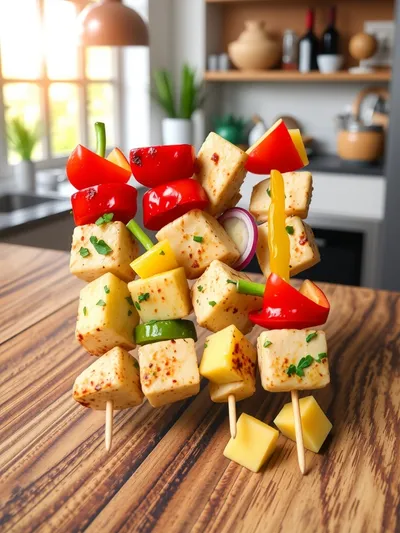 Pineapple Chicken Kabobs - ingredients preparation