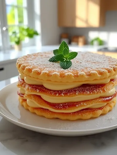 Russian Napoleon Cake - ready to serve