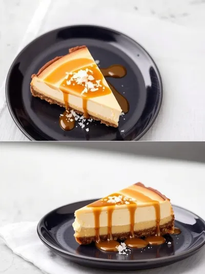 Salted Caramel Cheesecake - cooking process