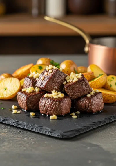 Slow Cooker Garlic Butter Beef Bites – Easy Cozy Dinner