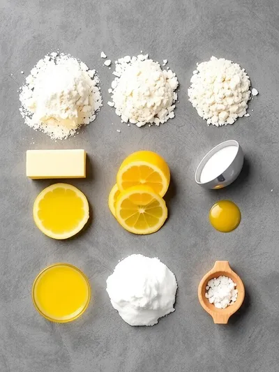 Soft & Chewy Lemon Cookies - ingredients preparation