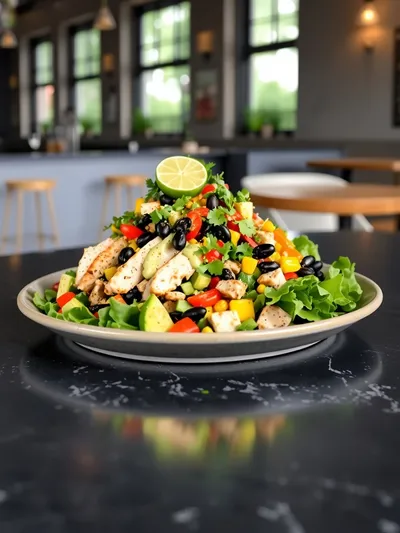 Southwest Chicken Salad with Cilantro Lime Dressing - ready to serve
