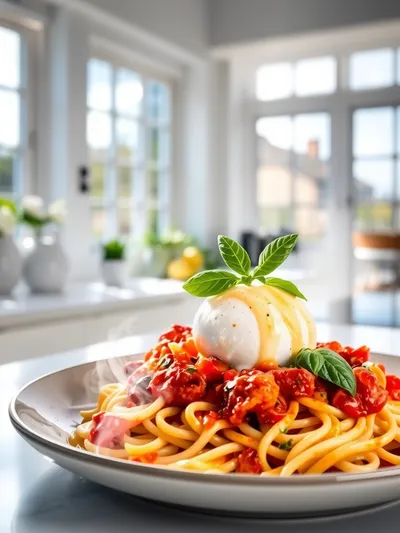 Spicy Burrata Rigatoni