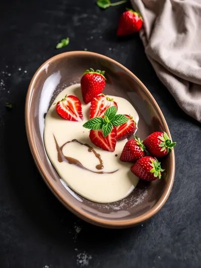 Strawberries With Condensed Milk – Easy Sweet Treat - cooking process