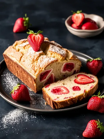 Homemade Strawberry Bread - cooking process