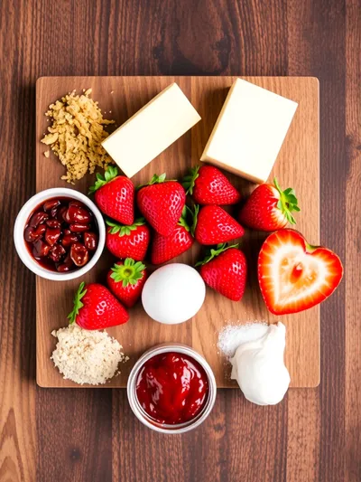 Easy Strawberry Cheesecake Recipe - ingredients preparation